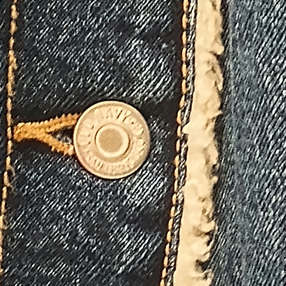 Old Navy Women's Sherpa Lined Denim Jacket Size (XLP) XLarge Petite - Picture 5 of 16